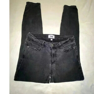 Womens Paige Verdugo Ankle Black Distressed Denim